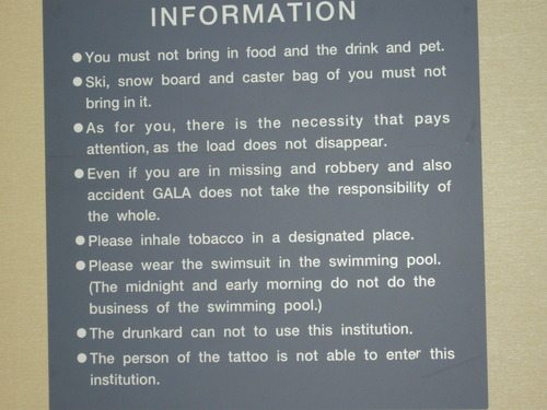 Spa signs